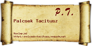 Palcsek Tacitusz névjegykártya